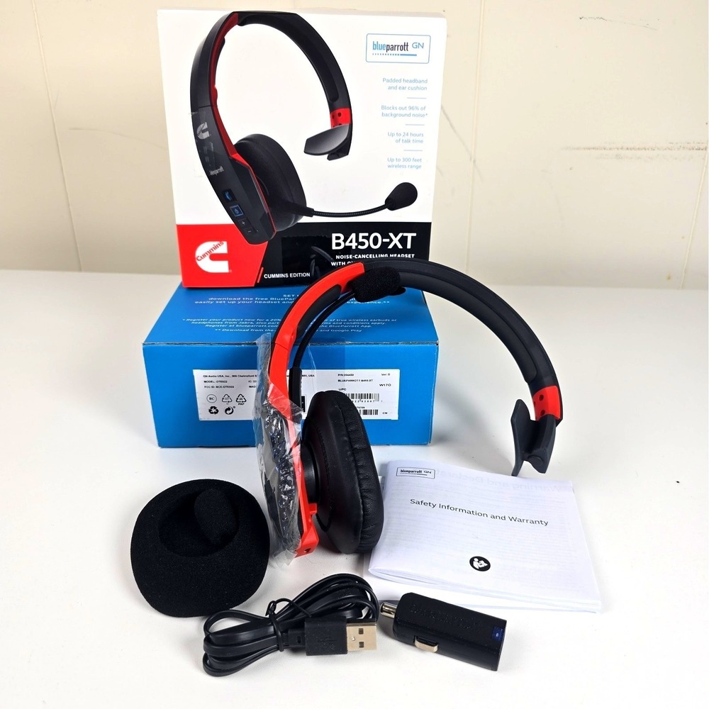 Blueparrott B450-XT Noise Cancelling Bluetooth Headset Cummins Edition 204450